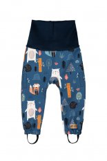 Dětské rostoucí softshellové kalhoty s membránou Monkey Mum® - Noční zvířátka
