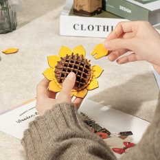 Puzzle 3D en bois RoboTime - Bouquet de fleurs