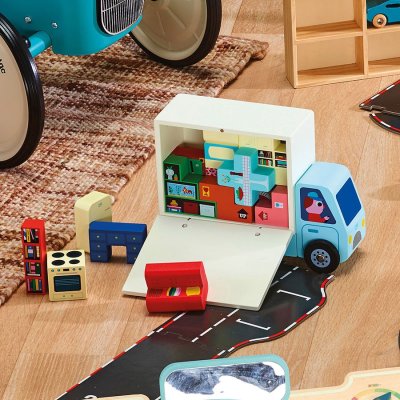 Vilac Holz-Logikspiel Richtig beladen! Umzugshelfer