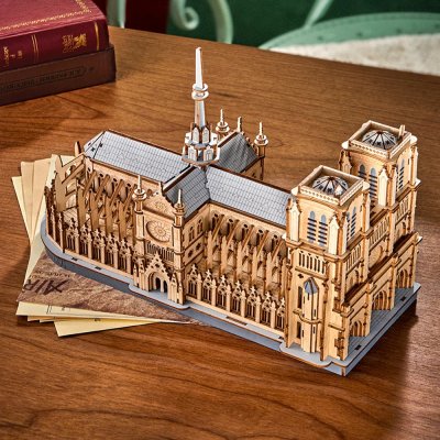 RoboTime 3D dřevěná skládačka Pařížská katedrála Notre-Dame