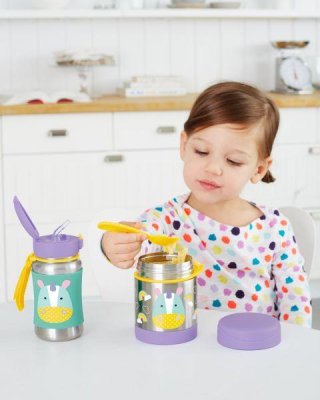 SKIP HOP Zoo Termo para alimentos con cuchara/tenedor Unicornio 325 ml, 3+ + AQUAINT 500 ml