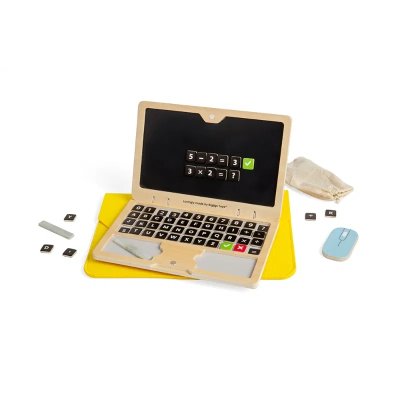 Bigjigs Toys Computador Portátil Magnético de Madeira