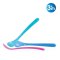 NUBY Thermo spoon with long handle 2 pcs 3 m+, blue