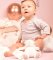 Doudou Coffret cadeau Ours polaire en peluche avec anneau 30 cm rose