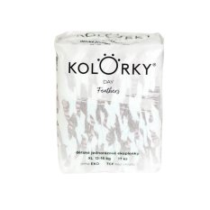 KOLORKY DAY Windeln Einweg Öko, Federn XL (12-16 kg) 17 Stk