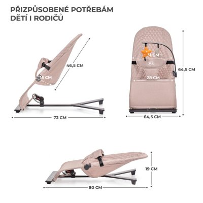 KINDERKRAFT Babywippe Mimi Beige, bis 9 kg