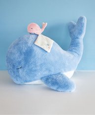 Doudou Peluche Baleine Bleue 60 cm