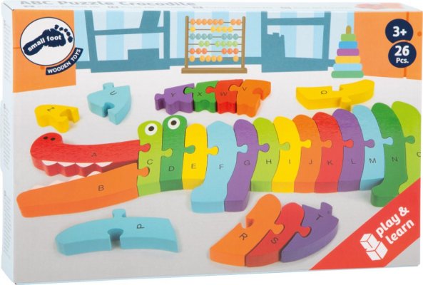 small foot Puzzle de encaixe crocodilo ABC