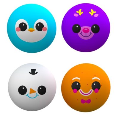 Schylling NeeDoh Set van kerst stressballen