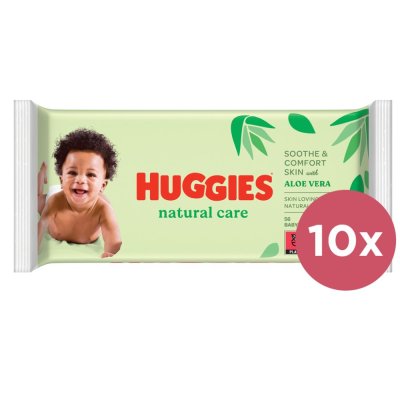 10x Chusteczki nawilżane HUGGIES® Single Natural Care 56 szt