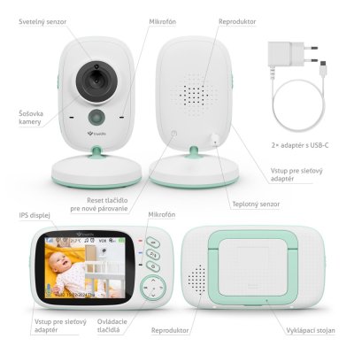 TRUELIFE Babyphone vidéo numérique NannyCam H32 PRO