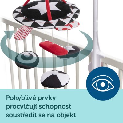 CANPOL BABIES Kontrastný plyšový kolotoč s melódiami Sensory