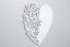 KLUPS Lit bébé NEL Heart 120 x 60 cm blanc-gris