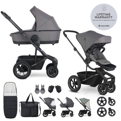 EASYWALKER Kombi-Kinderwagen Harvey⁵ Pebble Grey XXL AIR