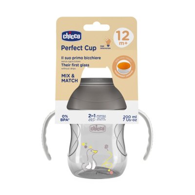 CHICCO Cană 360 Perfect X cu mânere gri, 12m+