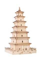 Woodcraft Lesene 3D sestavljanke Velika pagoda divje gosi