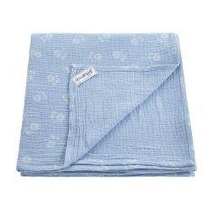 Kocyk otulacz muślinowy - jasnoniebieski