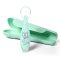 BABYONO Silicone spoon with cover green cat 6m+