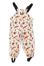 Monkey Mum® Softshell bretelbroek met membraan - Speelse vossen