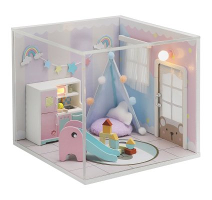 2Kids Toys miniatyrdockhus Regnbågshus