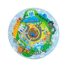 Bigjigs Toys Okrągłe puzzle Recykling