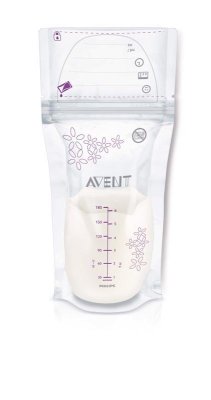 Philips AVENT Muttermilchpumpe manuell mit VIA-System + Muttermilchbeutel 180 ml, 25 Stk