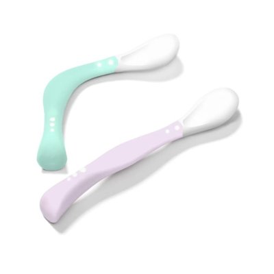 BABYONO Spoons 2 pcs green/purple