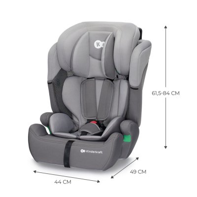 KINDERKRAFT Bilbarnstol Comfort up i-size grå (76-150 cm)