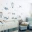 Wall stickers - Airplanes with a name in shades of gray