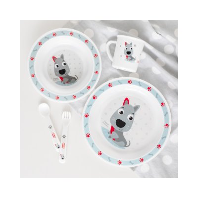CANPOL BABIES Plastic cutlery set Cute Animals dog