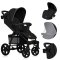 LIONELO Poussette de sport Annet Plus Black Carbon