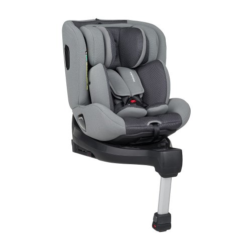 PETITE&MARS Fotelik samochodowy Reversal Pro i-Size 360° Grey Air 40-105 cm + Mirror Oly Grey 0m+