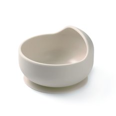 BABYONO Cuenco de silicona con ventosa - beige 6m+