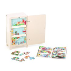 Vilac Dřevěná magnetická hra Ulož to správně! Lednička
