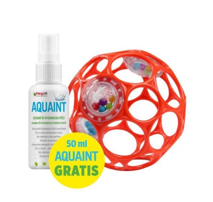 OBALL Spielzeug Oball RASSEL 10 cm 0m+ orange + 50 ml Aquaint