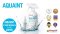 AQUAINT Acqua detergente ecologica al 100% 50 ml CZ/SK