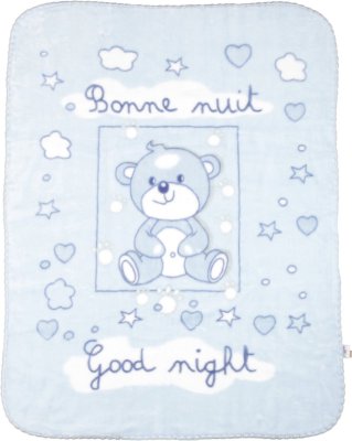 BABYMATEX Kocyk Shell niebieski 80x100 cm