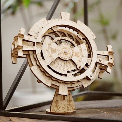 RoboTime Drewniane mechaniczne puzzle 3D Wieczny kalendarz