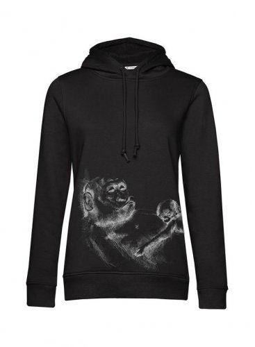 Sweatshirt de amamentação Monkey Mum® preto - macaco