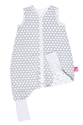 MOTHERHOOD Schlafsack Musselin mit Hose Grey Classics 1-1,5 r 0,5 tog