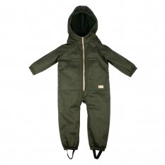 Monkey Mum® Baby Softshell Winter Jumpsuit with Sherpa - Khaki Huntsman - sizes 98/104, 110/116