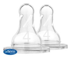 DR.BROWN'S Tétine pour biberon Options+ étroite 9 mois+, silicone 2 pcs