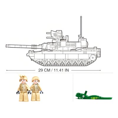 Sluban Model Bricks M38-B0892 Char de combat M1A2 Abrams