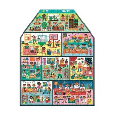 Mudpuppy My School - 100-Piece House-Shaped Puzzle