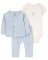 CARTER'S 3-teiliges Set Sweatshirt, Body, kurz Ärmel, Blue Airplane Trainingsanzug Junge MFL NB/Größe 56