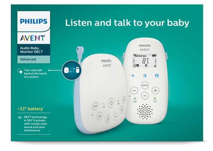 Philips AVENT Monitor de bebê com áudio SCD715/52
