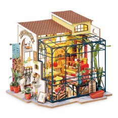 RoboTime Drewniane puzzle 3D Miniatura Domku Kwiaciarnia