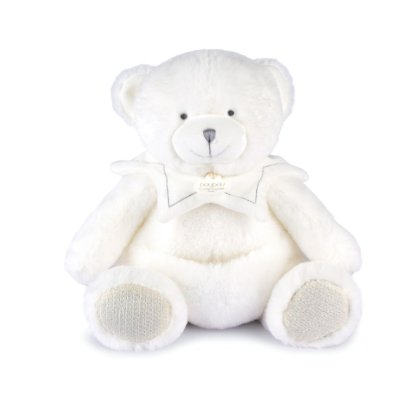 Doudou Dárková sada Plyšový medvídek s dečkou 30 cm béžový