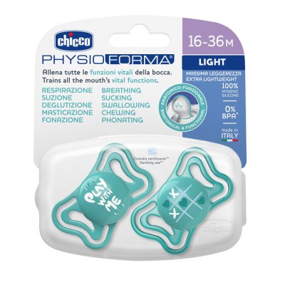 CHICCO Schnuller Physio Light Silikon blau 16-36m, 2 Stk.