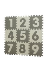 BABYDAN Play mat puzzle Gray with numbers 90 x 90 cm